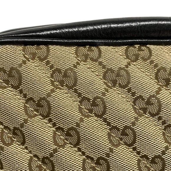 Auth GUCCI GG Marmont 447632 Beige Dark Brown Black Jacquard Leather - Picture 5 of 16